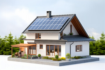 house with solar panels