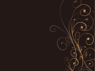 高級感のある蔦の模様の背景素材