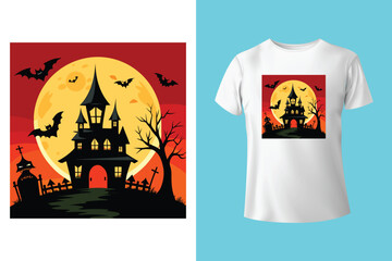 Halloween Pumpkin Vector Illustration T-shirt Design