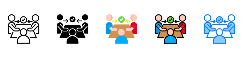 Mediation icon multiple style 