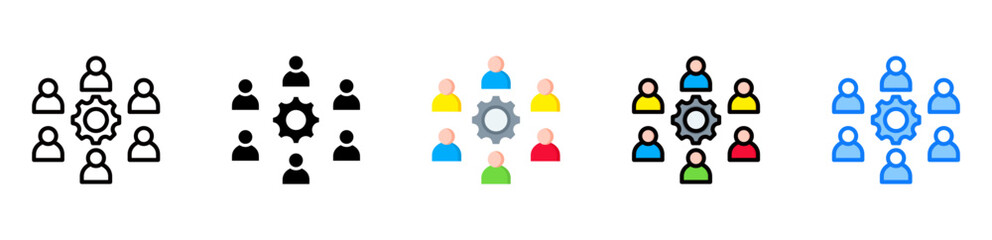 Work Force icon multiple style 