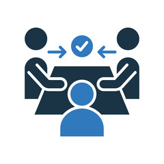 Mediation mixed color icon