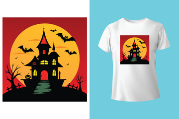 Happy Halloween t shirt design template
