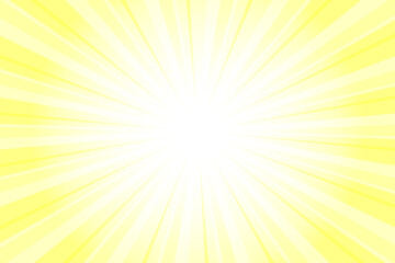 Unmellow Yellow Abstract Sunlight Background. Yellow Glow Effect Sunburst Background for Presentation, Banner, Poster, Flyer, Sales. Pop Art Template for Summer and Spring. Rays Theme.