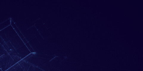 Geometrische Datenstruktur – blaue abstrakte Technologie-Vernetzung in modernem Design, Big Data, Blockchain, Digitalisierung, Analyse, KI, Wissenschaft, visuelle Kommunikation, Technologie