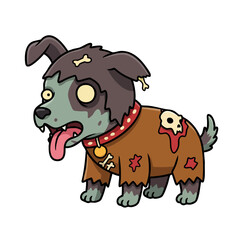 Undead Dog Vector &ndash; Creepy and Fun Halloween Artwork