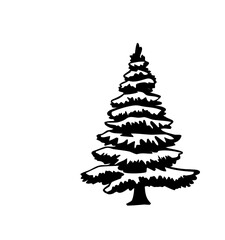 christmas tree vector illustration