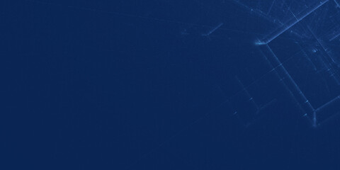 leuchtende 3D-Blöcke in dynamischer Symbiose, technische Visualisierung digitaler Systeme, Architektur, Konstruktion, KI, Netzwerk, Innovation, Geometrie, Technologie, Wissenschaft, Forschung, blau