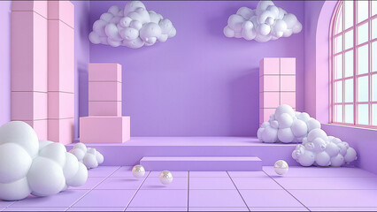 Dreamy Purple Cloud - Themed Display Space