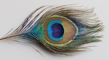 Obraz premium Peacock feather, vibrant colors, detailed eye