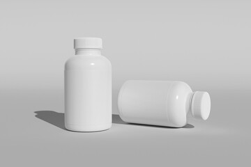 Blank pills bottle mockup
