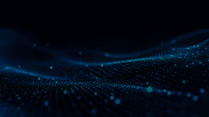 A futuristic tech interface background in dark blue with neon lines