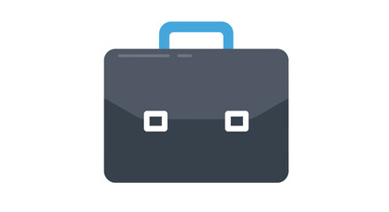 Black suitcase and briefcase vector icon on white background