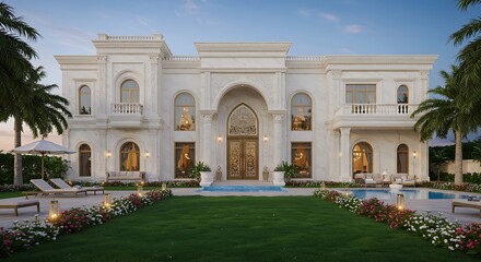 Fototapeta premium Architectural stylish masterpiece showcasing exquisite craftsmanship