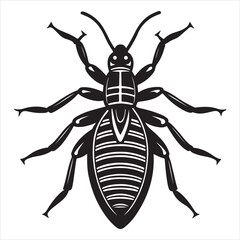 A Scientific Close-up of a Louse, a Resilient Parasite with Unique Clinging Legs and Mouthparts, a Subject for Medical Study and Entomology Education