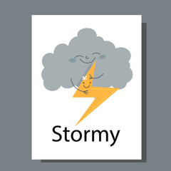 Stormy Weather &ndash; Flat Vector Illustration