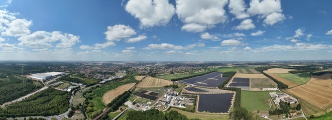 Aerial Wide Angle Shot Solar