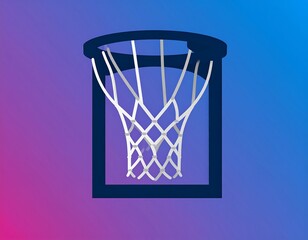Basketball hoop graphic