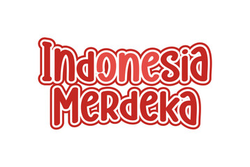 Indonesia Merdeka Typography