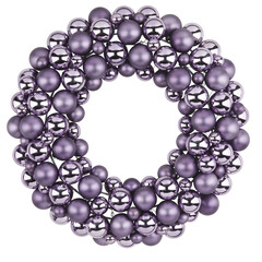 Purple pearl garland cut out isolated transparent background
