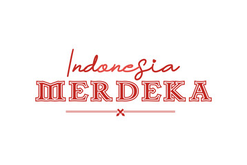 Indonesia Merdeka Typography