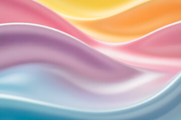 Colorful abstract wave background with smooth pastel gradient curves