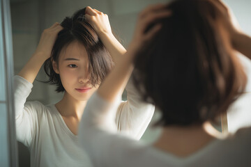 ストレスで鬱状態の若い女性