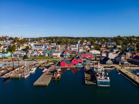 view from the top in Lunenberg in Canada. 