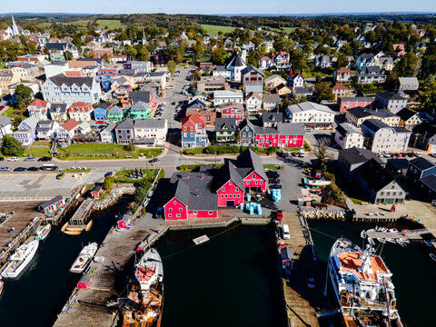 view from the top in Lunenberg in Canada. 