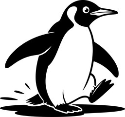 Funny Penguin Vector Art, Bird Icon