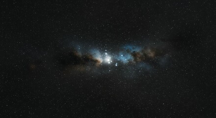 NGC 1977 Running Man Nebula in Orion constellation with blue reflection nebula and dust clouds astrophotography deep sky object