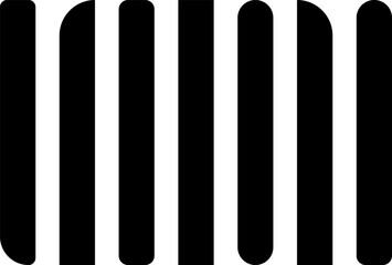 Abstract Black and White Pattern with Rounded Rectangles Modern Minimalist Design Style