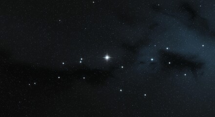 Isolated bright star with lens flare diffraction spikes against dark space background, single celestial object, minimalist astronomy astrophotography composition