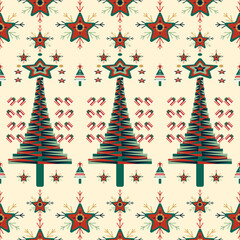 Christmas gift seamless pattern ,Geometric design  vector Illustration. print 300 dpi