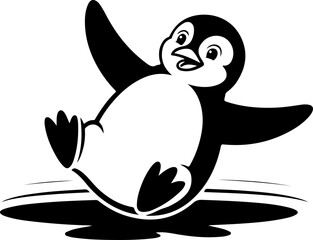 Funny Penguin Vector Art, Bird Icon
