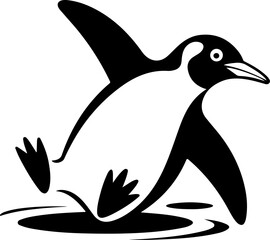 Funny Penguin Vector Art, Bird Icon