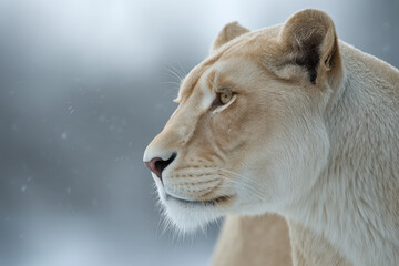 Obraz premium create stunning portraits of top animals against minimalist background with bokeh effects