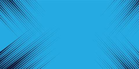 Dots halftone white and blue color pattern gradient grunge texture background. Dots pop art comics sport style vector illustration. Abstract speed lines style blue color halftone blue simple good art