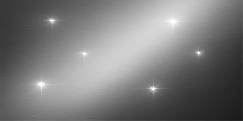 Shiny silver industrial steel plate backdrop with a brushed metallic texture and a spotlight on stage