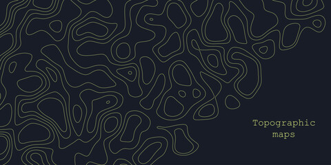 Complex topographic map patterns illustrating elevation changes and land forms in an abstract design