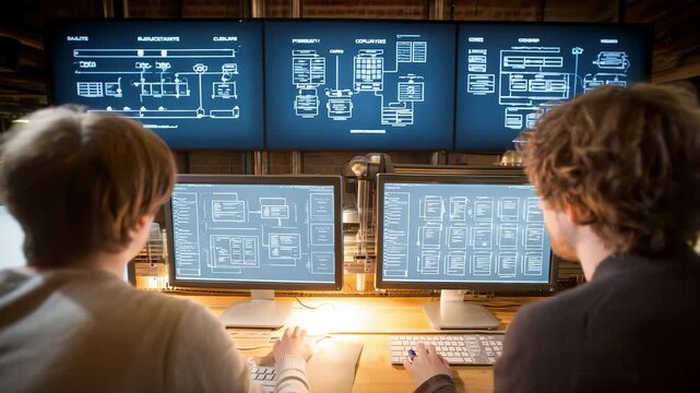 Programmer Team Focuses on Software Architecture Design Development