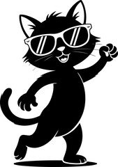 Funny Cat Vector Art
