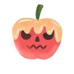 halloween apple isolated