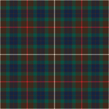 Fraser Hunting tartan plaid. Scottish pattern fabric swatch close-up. 