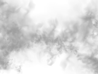 Grey smoke puff, white background and studio with no people with fog in the air. For used on light backgrounds. Transparency only in vector PNG format.	