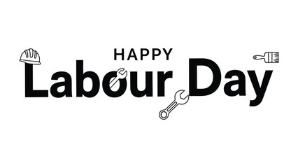 Happy Labour Day: a celebratory depiction of labour day greetings. 