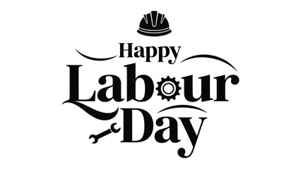 Labor Day Celebration: A stylized image honors the Labor Day holiday. The design integrates essential work tools into the script, celebrating workers and the day.