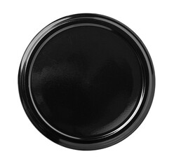 Black metal screw cap lid isolated on white background