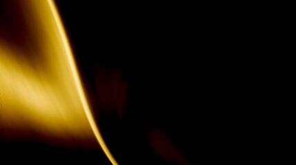 Elegant gold glowing curve on a dark background for luxury brand marketing or event invitations