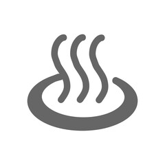 Hot Spring Icon – Japanese Onsen Symbol Vector。温泉マークのアイコン／お風呂・入浴のシンボル素材	